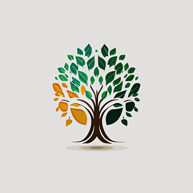 logo design, tree, symmetrical, modern, simple vector, flat 2d, white background