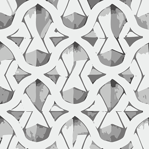 a seamless geometric pattern inspired by the rua al madinah logo, monotone, vector
