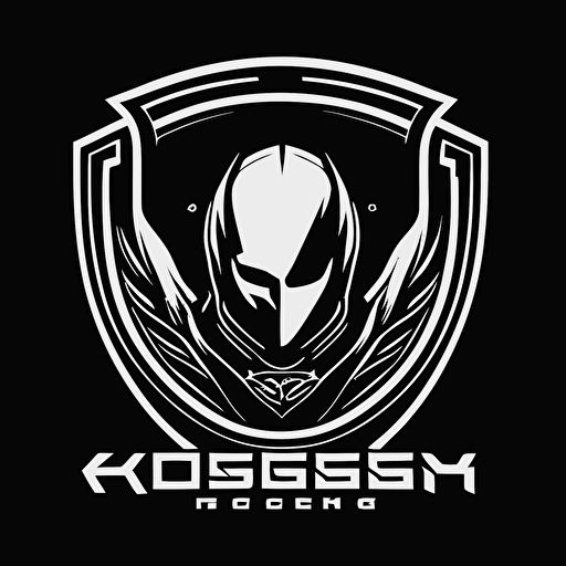 Koenigsegg ghost logo inspired ghost logo, simple black and white vector