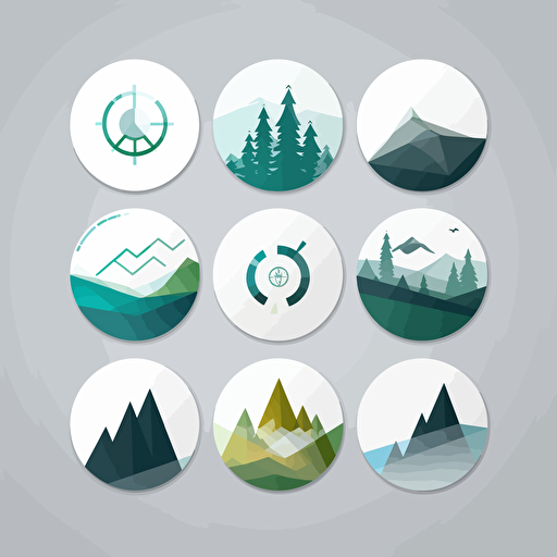 design a minimalist vector logo for a company that specializes in environmental data visualisation