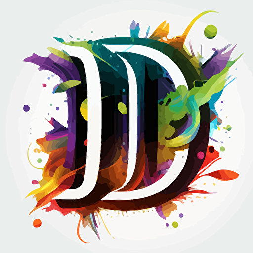 vector logo with the letters "D N J" for young people