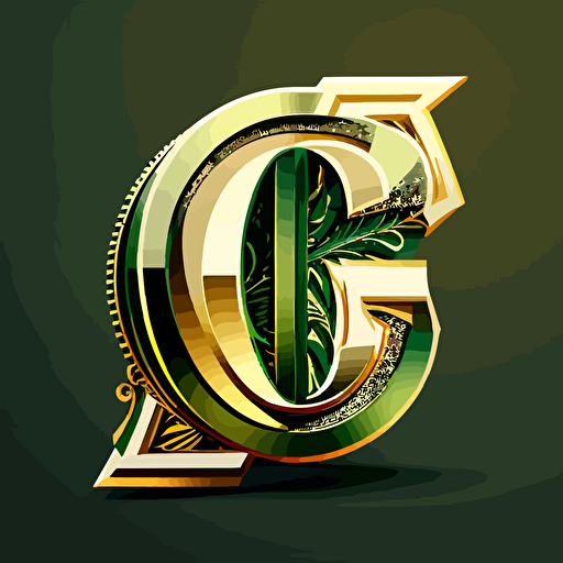 high detail vector logo with 2 letter C's that looks like money