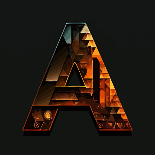 logo with combinition of letters A L , flat vector