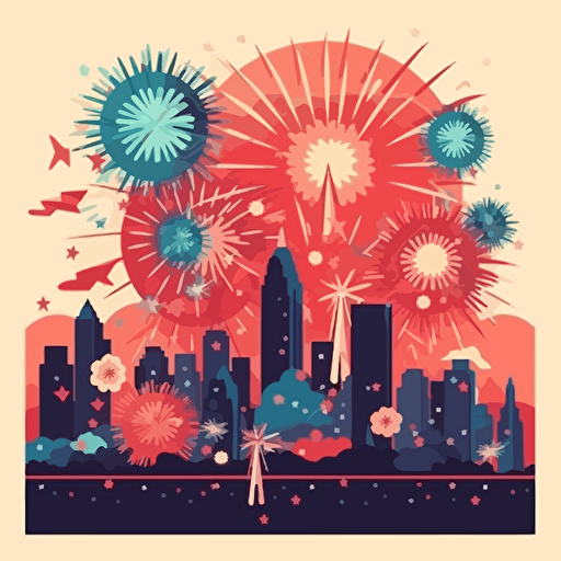 vector illustration of America 4th of July Independent Day celebration