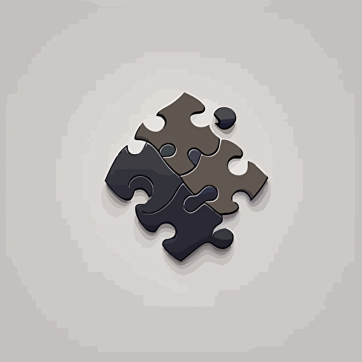 Minimalistic, professional, vector, logo, single puzzle piece, simple, flat