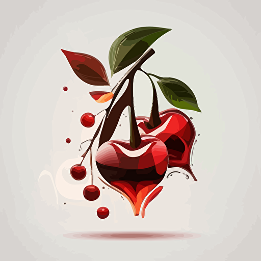 vector logo art cherry simple Reductionism