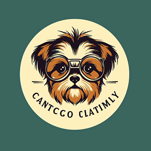 a logo for a dog grooming business, simple, versatile, memorable, eye-catchig, vector, elegant, classic