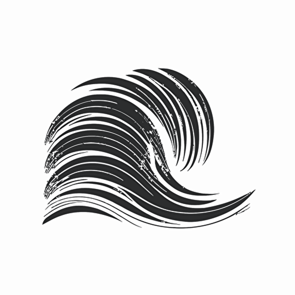 waves vector logo, neo minimalistic, abstract, carl andre style