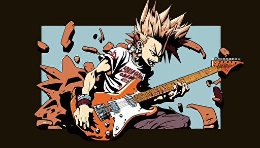 guitar,no background,anime style,comic,vector,