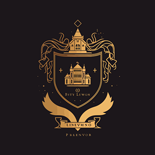 a minimal gold foil illustrative vector coat of arms for an appliance company