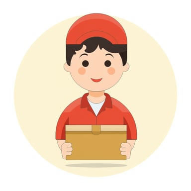 a pizza delivery person