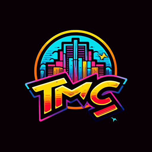simple retroc vector logo with T M