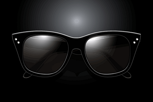 black sunglasses, vector, dark background