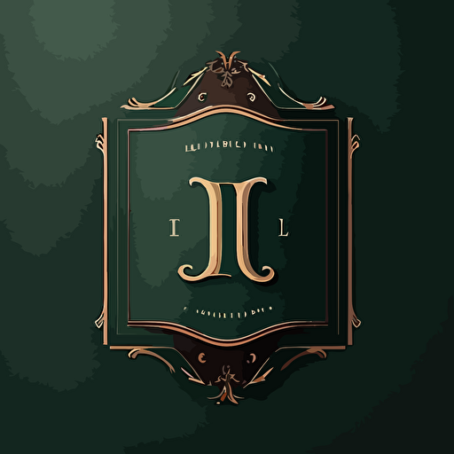 flat vector masculine and classic letter “i” logo. Should be preppy, classy, traditional, old school, rich, timeless