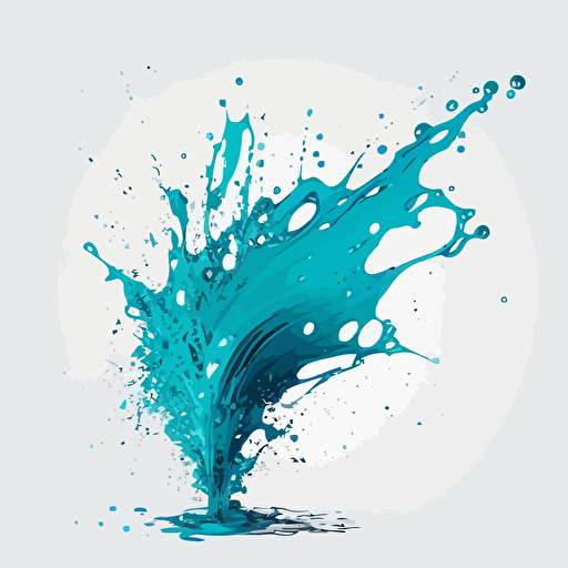 very simple basic vector art of water splash