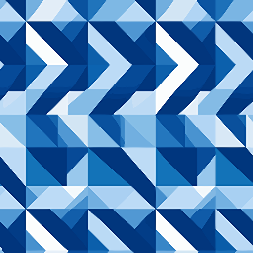A vector of blend colors, plain textures, geometric shapes, background cobalt blue and white