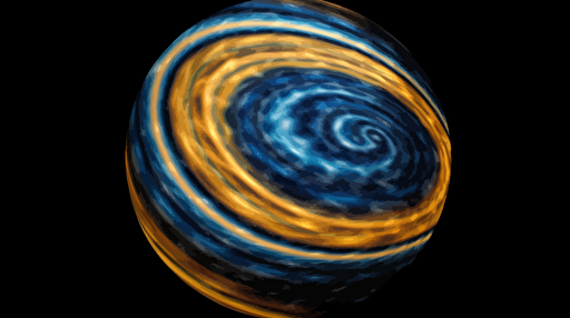 soccer ball, world planet with a ring, shape, universe, vector, indigo, azure, gold, galactic, high-res-high-quality