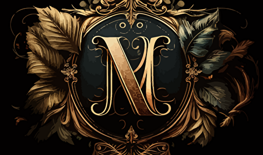 an elegant M::3 monogram, Sans Serif, vector logo, symbolizing a fashion clothing line –-v 5