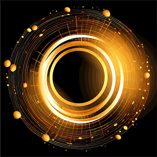 logo, creative gold circle, vector, transparent background