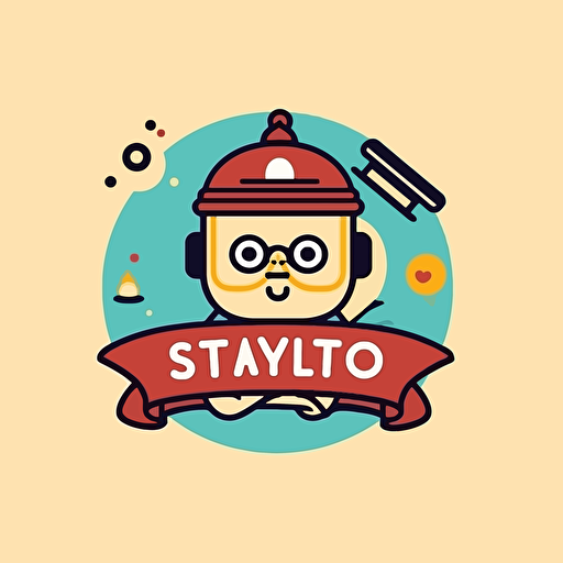 storytelling logo with 'KAYAMOTOTV'text, 2d, vector art, flat desing, modern style