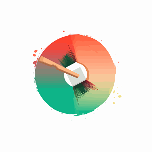 simple paintbrush logo, vector,