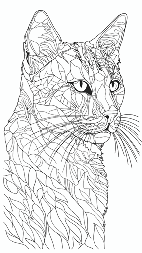 cat continuous line drawing cute pet stock vector