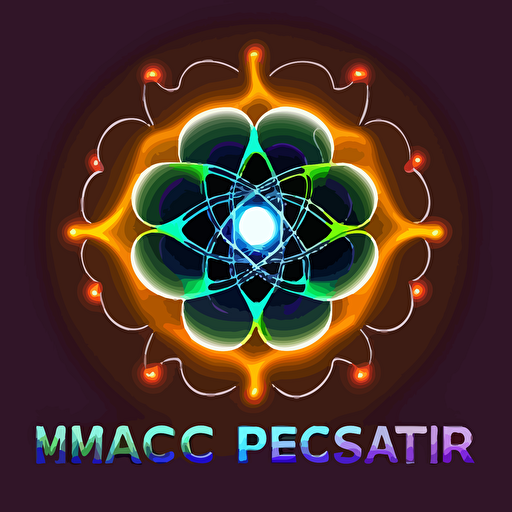 logo of magnetically induced power to gas process,simple,vector,science