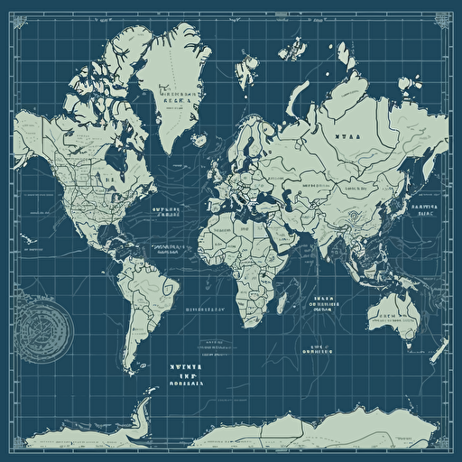 World Map, vector illustration style.