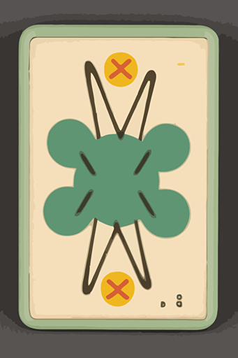 A card back, in the style of [Mid-century Modern], featuring [abstract shapes], [bold colors], [mint green], and [stylized atomic symbols]. Drawn all the way to the edges with no background visible. The card back should have a unique design, with elements of symmetry and repetition, Flat with no shadow, no script, horizontal symmetry, while still maintaining a cohesive look and feel. The overall design should evoke a sense of [mod sophistication], playfulness, and [atomic age glamour], The final product should be high-quality, vector artwork, suitable for printing on the backs of standard playing cards.