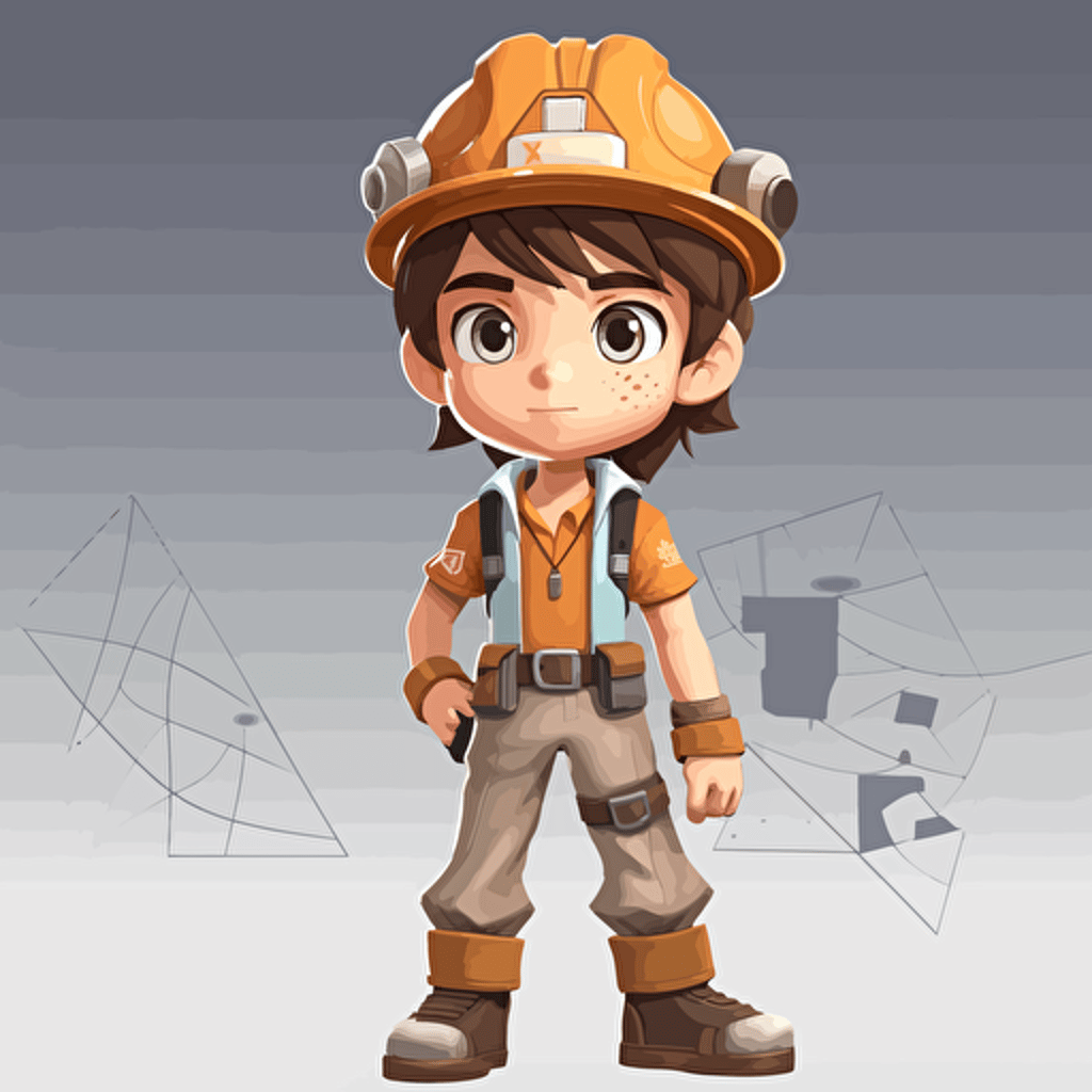 character 2d vector engineer anime boy