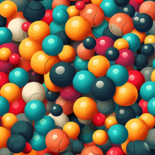 and image that contains many vector style balls linked to each other, similar to this