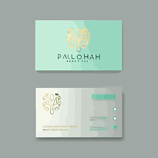 logotype, business card, paperform, logo Vector. modern Vector elegant stylish psychotherapy online. Colors mint and gold. Name of the company: HelpDial. Logo Vector.