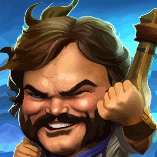 jack black character game league legends background based game league legends detailed face old 3d graphics