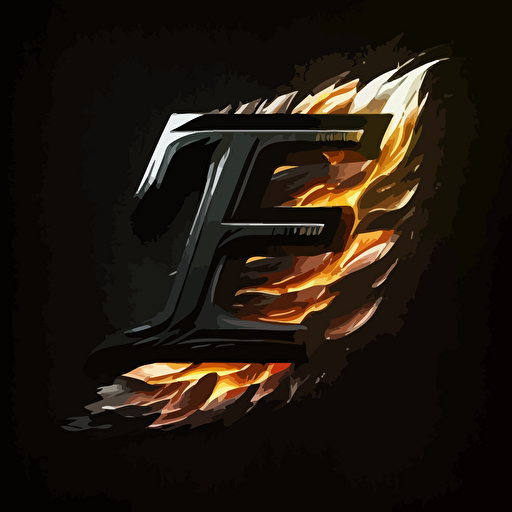 the letter L, the letter F, logo, high res, racing themed , vector, black background