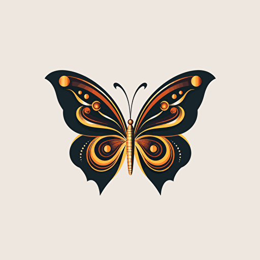 vector logo of a butterfly