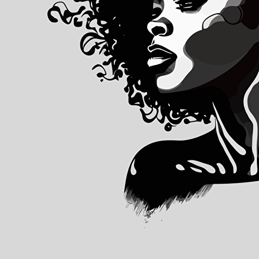 vector black women with afro
