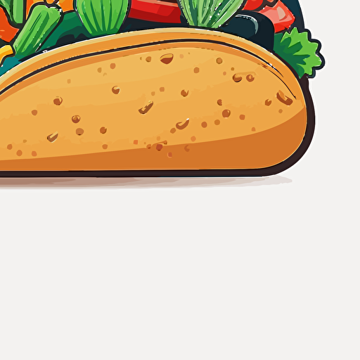 Tacos vector white background