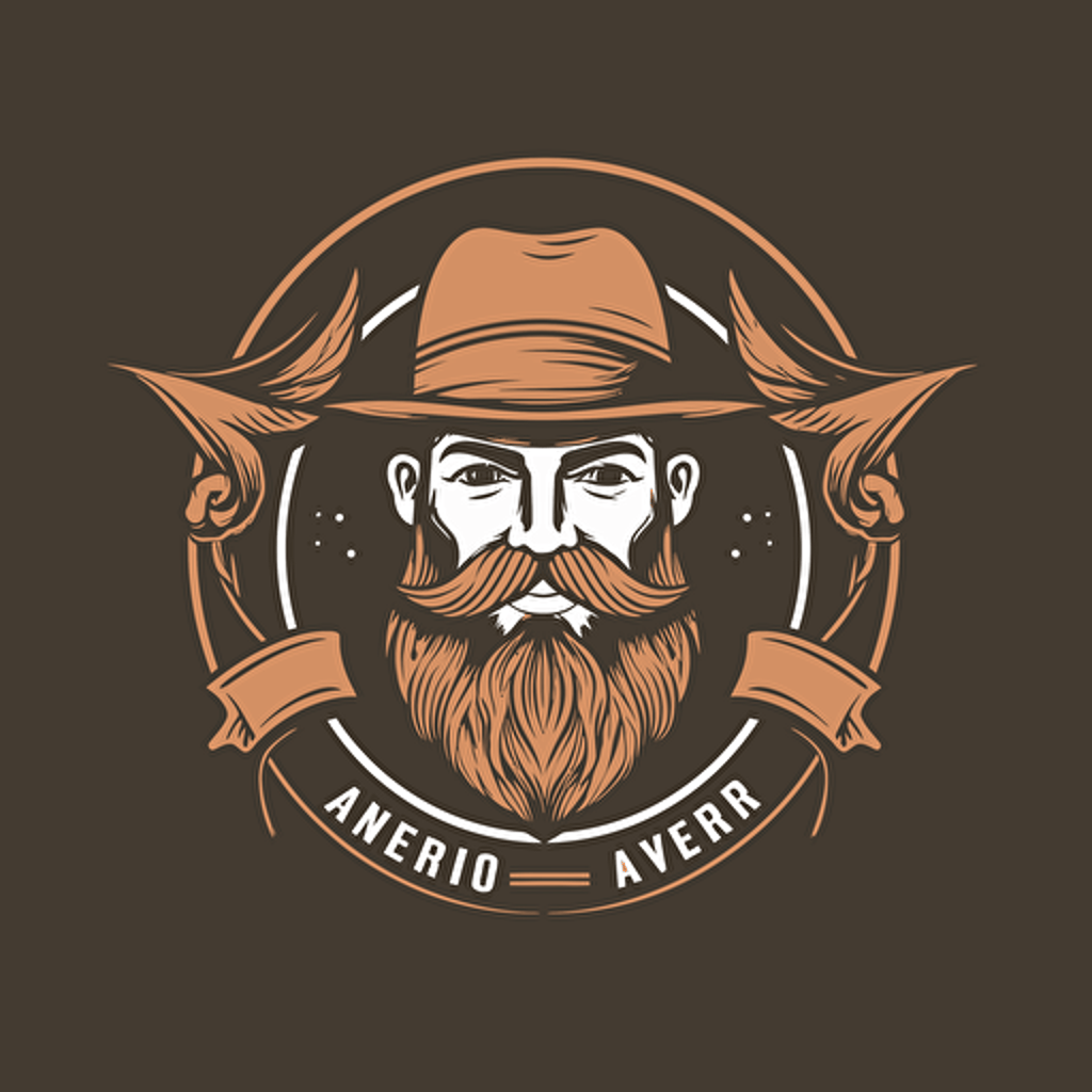 an anerversery logo for a 40 year old man, 2d, vector art, flat desing, modern style