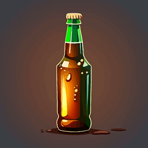 a cartoon beer bottle vector illustration