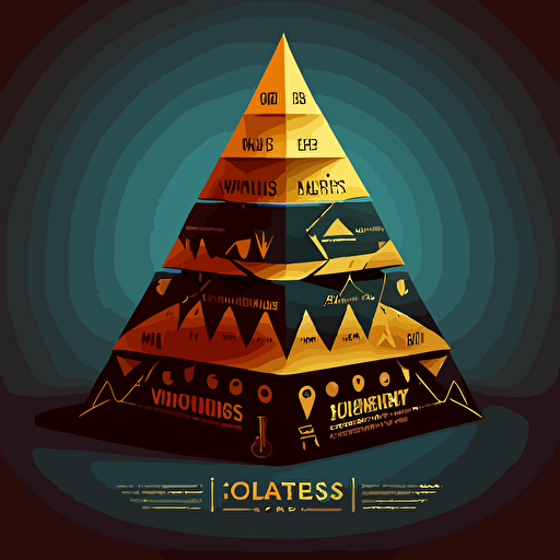 success pyramid, vector illustration