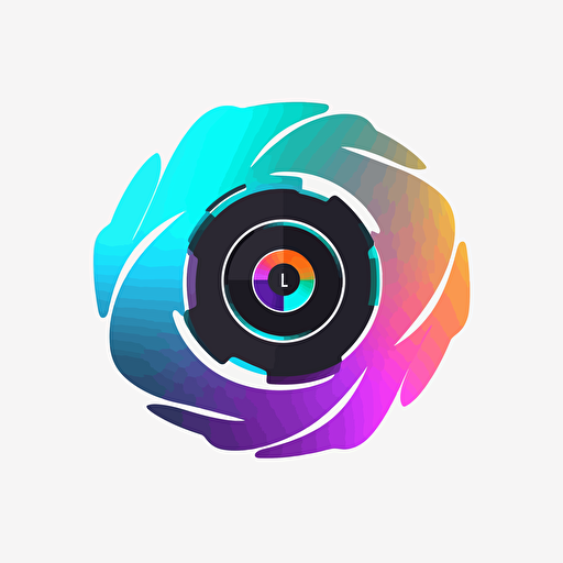 create a logo for a web and video production company in modern futuristic ai, abstract vector style on a white background