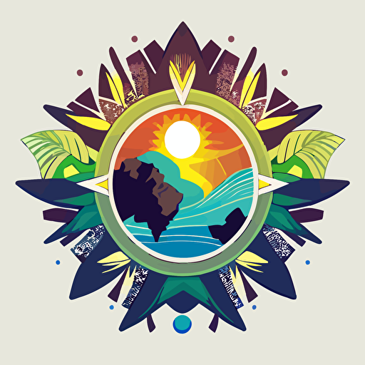 a vector logo showing people of multiple races and cultures being strong