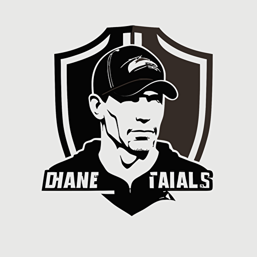An NFL coach, sports logo style, vector, white background, simple