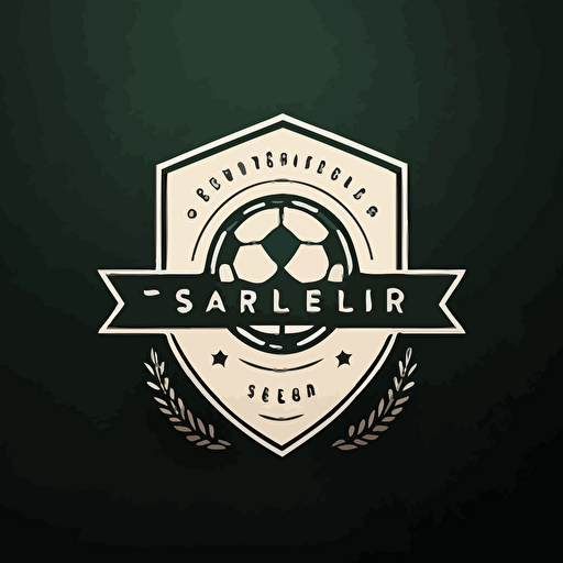 clean, minimalist, emblem for a Soccer business, vector logo