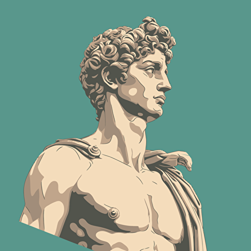 a vector image of a the statue of david