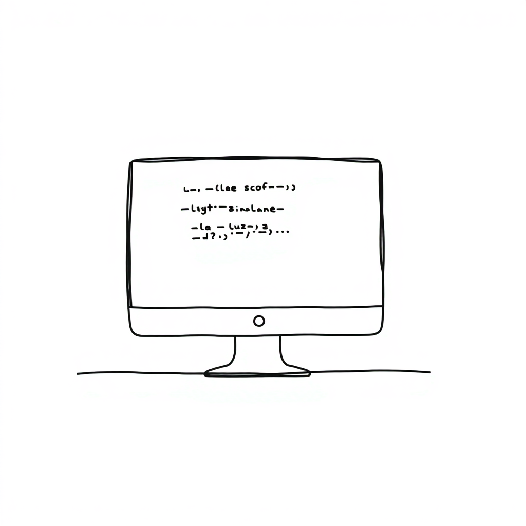 software code on a computer