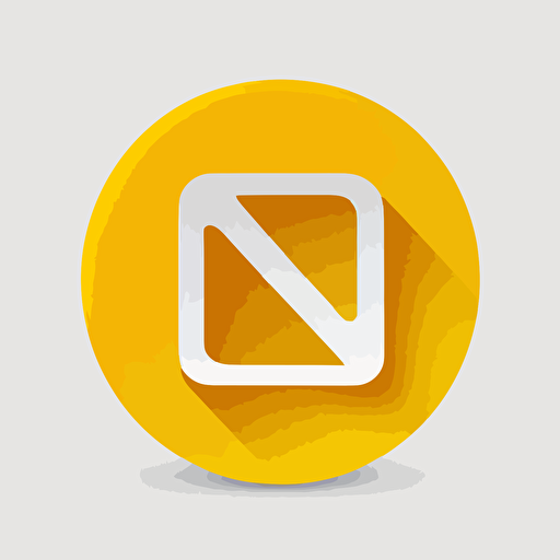 flat, vector, simple, clean, tiny icon, favicon, the letters NS, yellow