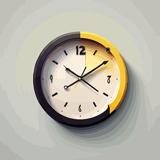 simple o’clock , vector, game art, white background
