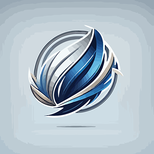 vector, simple, corporate logo, corporate colors of blue and light gray, surprise, inspiration,