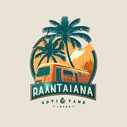 vector logo, palm, travel studio, company for travelling